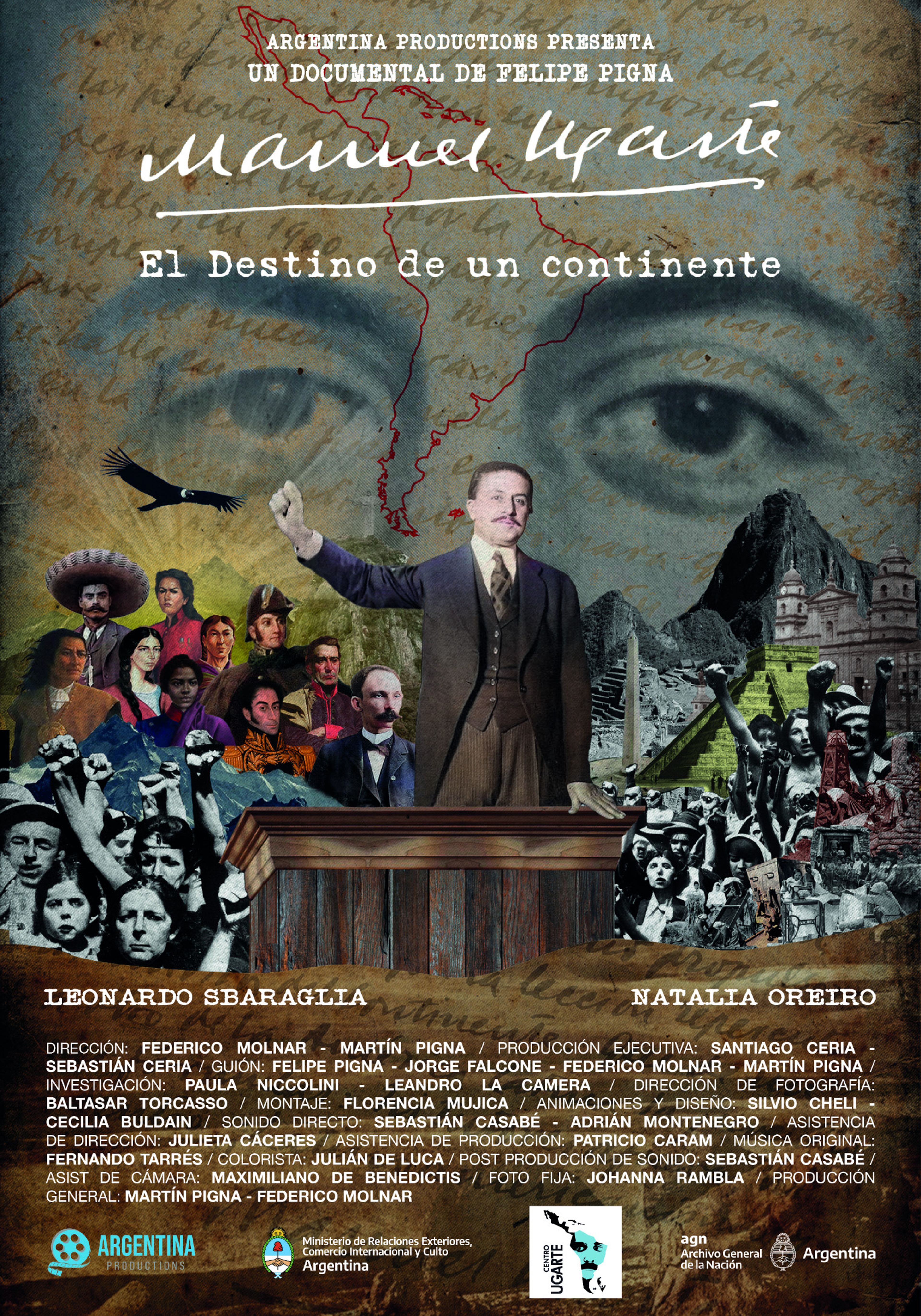 Poster de Manuel Ugarte. El destino de un continente