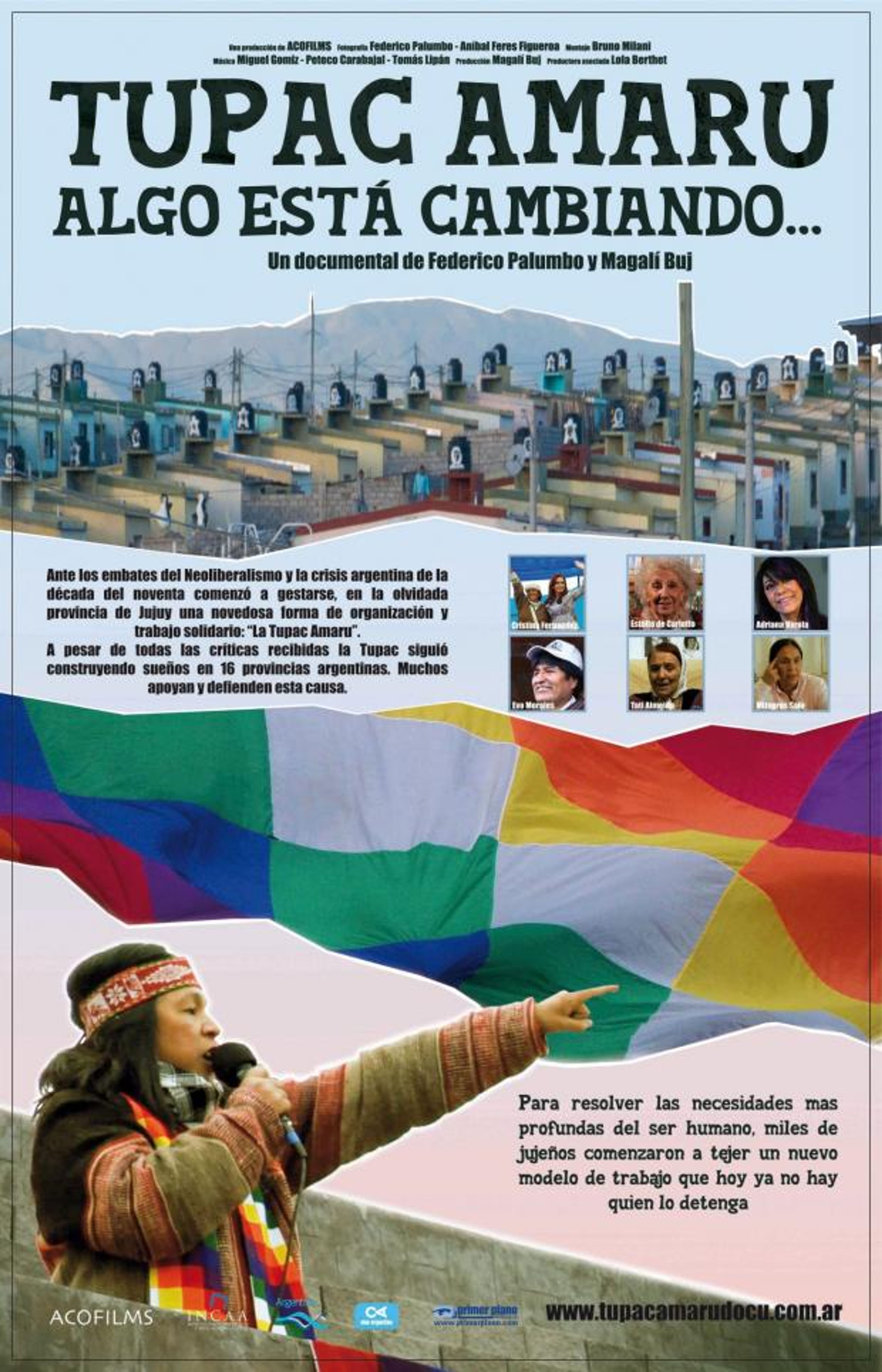 Poster de Tupac Amaru. Algo está cambiando